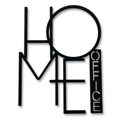 Imagem de Quadro Decorativo Aplique Parede Home Office MDF 6mm Preto