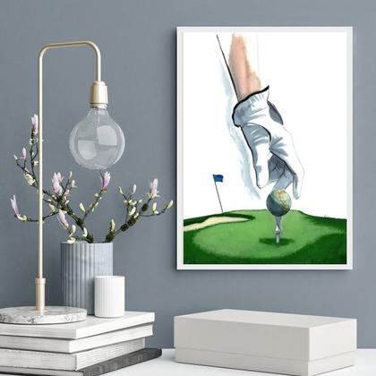 Imagem de Quadro Decorativo Aquarela Golf 33x24cm