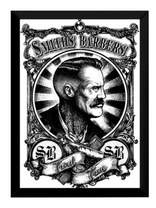 Imagem de Quadro Decorativo Arte Retro Barbearia Barbe Shop