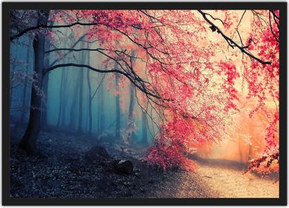 Imagem de Quadro Decorativo Árvores Galhos Paisagem Natureza Decorações Com Moldura