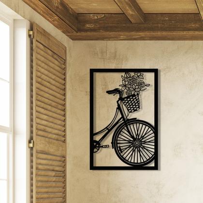 Imagem de Quadro decorativo bicicleta com flores