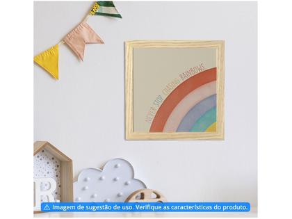 Imagem de Quadro Decorativo Chuva Arco-íris 23,5x23,5cm
