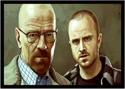 Imagem de Quadro Decorativo Cinema Séries Breaking Bad Filmes Quartos Salas Com Moldura RC034