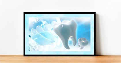 Imagem de Quadro Decorativo Dentista Dentes Odontologia Consultórios Lojas Salas Com Moldura RC009