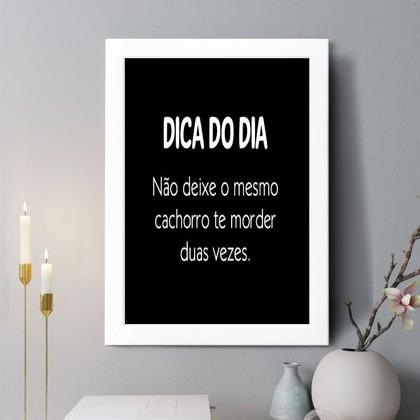 Imagem de Quadro Decorativo Dica Do Dia 24x18cm - com vidro