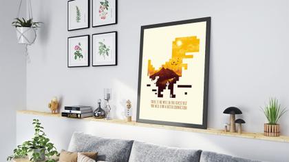 Imagem de Quadro Decorativo Dinossauro Do Google Arte Desenho