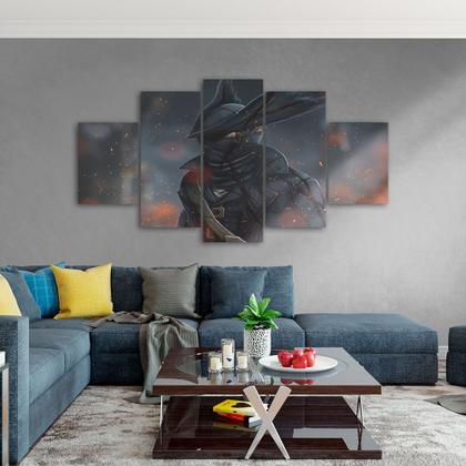 Imagem de Quadro Decorativo em Mosaico MDF Bloodborne Hunter 115x60cm