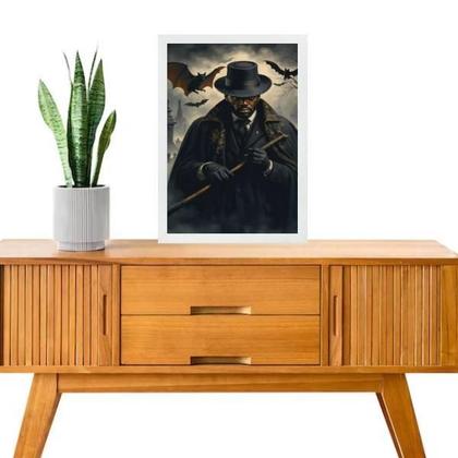 Imagem de Quadro Decorativo Exu Morcego 33X24Cm - Com Vidro