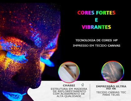 Imagem de Quadro Decorativo Familia Leões Com 4 Filhotes Leão Leoa Tela Grande Sala Quarto Escritorio Cozinha Tecido Canvas 55x90cm