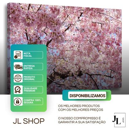 Imagem de Quadro Decorativo Flor Cerejeira Árvore Decoração Quarto Sala Escritório Tela Canvas Grande