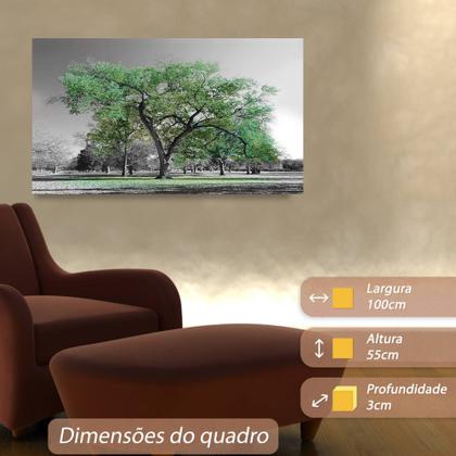 Imagem de Quadro Decorativo Floral Árvore da Vida Verde para Salas Corredores Quartos 55x100
