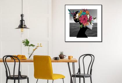 Imagem de Quadro Decorativo Flowers Vibe 40cm x 40 cm