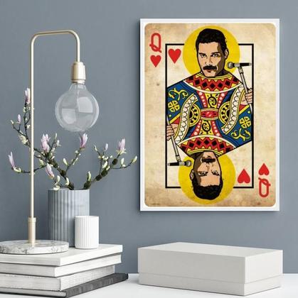 Imagem de Quadro Decorativo Freddie Mercury- Carta Baralho 45X34Cm