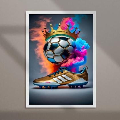 Imagem de Quadro Decorativo Futebol - Chuteira E Bola 33X24Cm