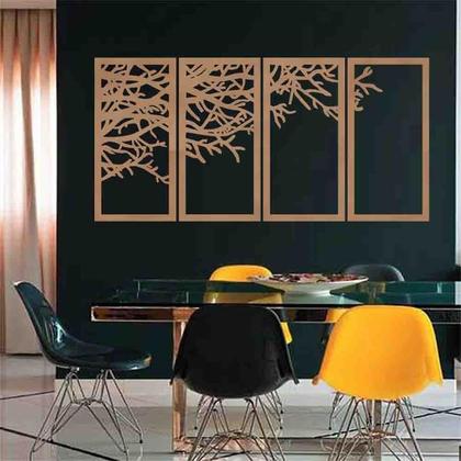 Imagem de Quadro Decorativo Galhos Secos 3Mm Vazado - Mdf/Cru