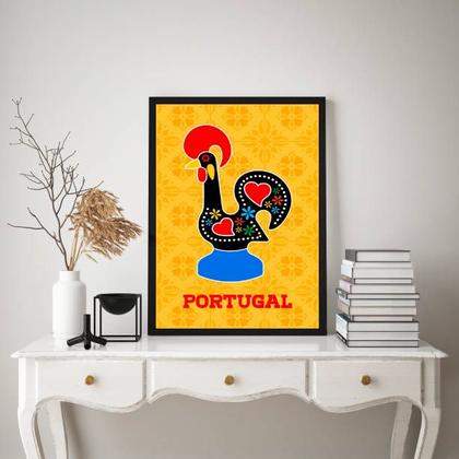 Imagem de Quadro Decorativo Galo Barcelos- Portugal 45x34cm - com vidro