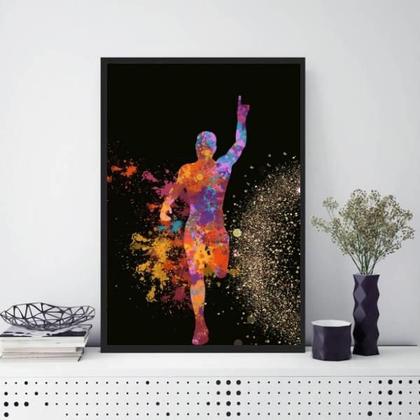 Imagem de Quadro Decorativo Homem Corrida 45X34Cm