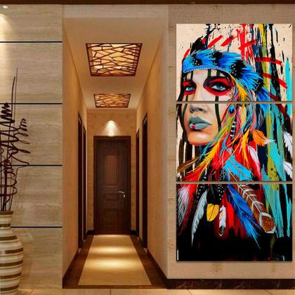 Imagem de Quadro Decorativo Índia Americana para sala parede Quarto