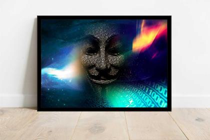 Imagem de Quadro Decorativo Informática Hacker Tecnologia Computação Lojas Salas Quartos Com Moldura RC049