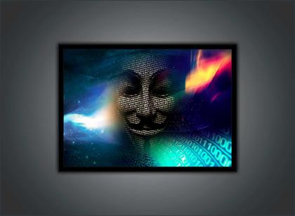 Imagem de Quadro Decorativo Informática Hacker Tecnologia Computação Lojas Salas Quartos Com Moldura RC049