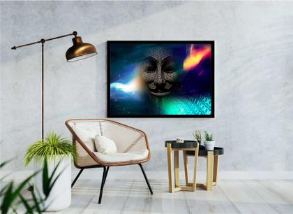 Imagem de Quadro Decorativo Informática Hacker Tecnologia Computação Lojas Salas Quartos Com Moldura RC049