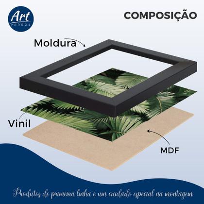 Imagem de Quadro Decorativo Kit C/02 Costela de Adão Folhagens Dourado Sala Quarto Escritório 71X43