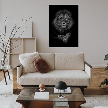 Imagem de Quadro Decorativo Leão da tribo de Judá Cores Fortes Vibrantes Linha Premium