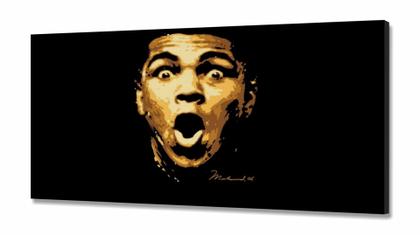 Imagem de Quadro Decorativo Muhammad Ali Retro Tela em Tecido Canvas 130x60