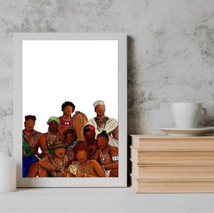 Imagem de Quadro Decorativo Orixás Reunidos 33x24cm