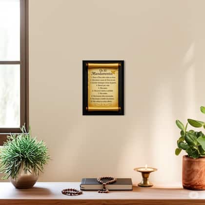 Imagem de Quadro Decorativo os 10 mandamentos deixado por Jesus Cristo