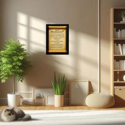 Imagem de Quadro Decorativo os 10 mandamentos deixado por Jesus Cristo