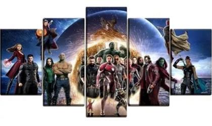 Imagem de Quadro Decorativo Painel Avengers Vingadores Guerra Infinita"