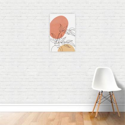Imagem de Quadro Decorativo para Quarto Canvas Vaso com Planta 30x40cm