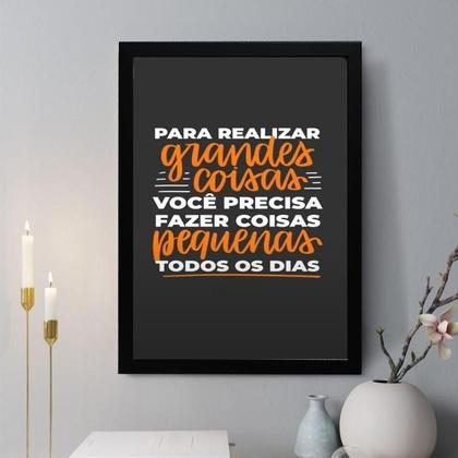 Imagem de Quadro Decorativo Para Realizar Grandes Coisas 33X24Cm