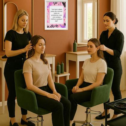 Imagem de Quadro Decorativo para Salão"Um bom cabelo pode não resolver..."