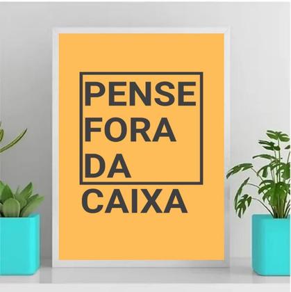 Imagem de Quadro Decorativo Pense Fora DaCaixa 24x18cm