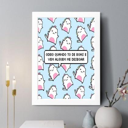 Imagem de Quadro Decorativo Quando Tô de Boas 33x24cm - com vidro