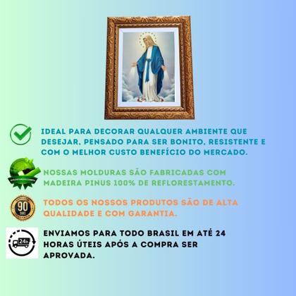 Imagem de Quadro Decorativo Religioso N Sra das Graças A4 Luxo Premium