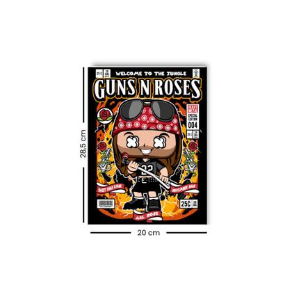 Imagem de Quadro Decorativo Rock  MDF 3mm 20x28,5 cm - Guns N' Roses