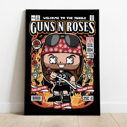 Imagem de Quadro Decorativo Rock  MDF 3mm 20x28,5 cm - Guns N' Roses