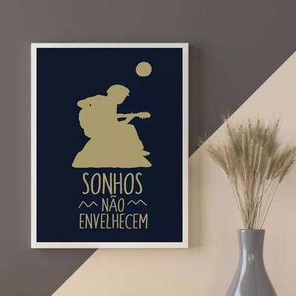 Imagem de Quadro Decorativo Sonhos Não Envelhecem 45x34cm - com vidro
