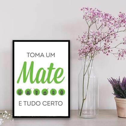 Imagem de Quadro Decorativo Toma Um Mate 45X34Cm - Com Vidro