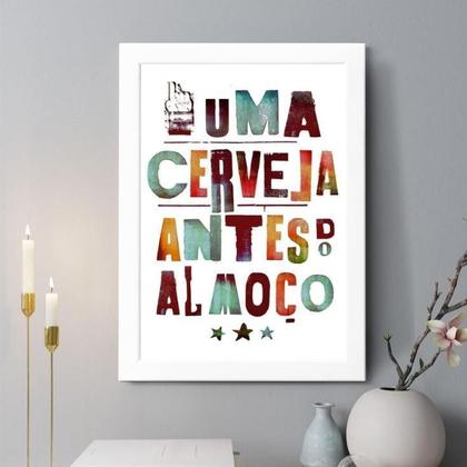 Imagem de Quadro Decorativo Uma Cerveja Antes Do Almoço 33X24Cm