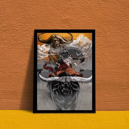 Imagem de Quadro Decorativo Umbanda Oyá 24x18cm - com vidro