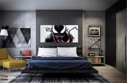 Imagem de Quadro Decorativo Venom Marvel em Tecido Canvas 130x60