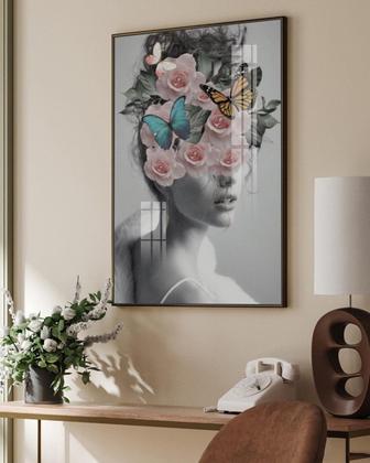 Imagem de Quadro Decorativo Vinil com Vidro Pensamentos Aleatórios 120x80