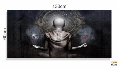 Imagem de Quadro Decorativos Buda Meditação em Tecido Canvas 130x60