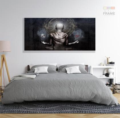 Imagem de Quadro Decorativos Buda Meditação em Tecido Canvas 130x60