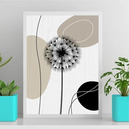Imagem de Quadro Dente de Leão - Abstrato 45x34cm - com vidro