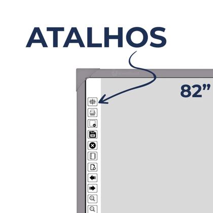Imagem de Quadro Digital Interativo Touch Unionboard 82 Polegadas Cinza